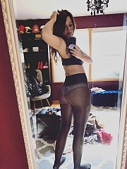 Girls takes a selfie when they dressed in pantyhose